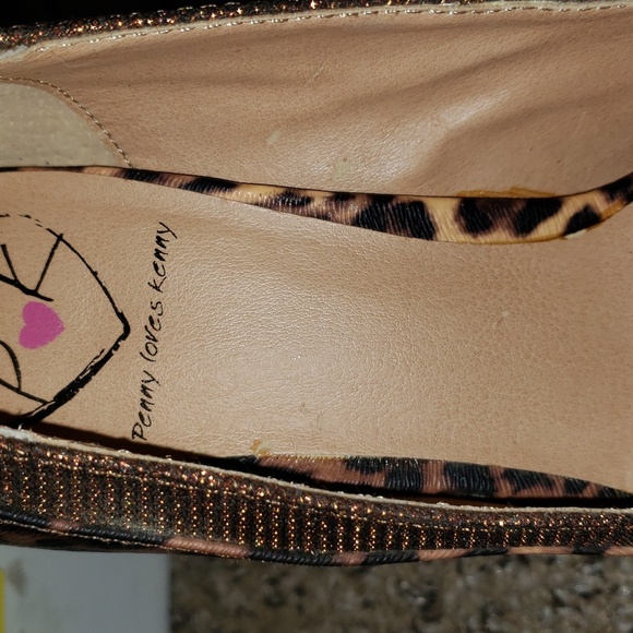 P♡K leopard print & gold spikes super high heels pumps Faris Brzmet sz 7.5 - Picture 14 of 16